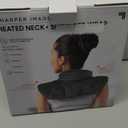 Sharper Image Heated Neck & Shoulder Wrap - Microwavable Warm & Cooling Plush Pad, Scented Aromatherapy (100% Natural Lavender & Herb Spa Blend), Pain Tension Headache Relief Therapy, Gift for Women (Black)