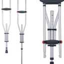 VEVOR Underarm Crutches, 13-Level Height Adjustable Underarm Walking Crutches, Lightweight Aluminum Crutches for Adults Teenager - with Soft Underarm Pad for Leg Injury Surgery Disabled, 1 Pair 300LBS