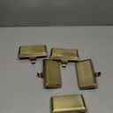 Sunshane 5 Pieces Christmas Stocking Holders Mantel Stocking Hanger Hooks Fireplace Mantle Metal Hang Bases for Xmas Party Decorations (Gold)