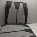 Truck Seat Covers Compatible with Ford F-150 2009-2025 XL XLT Lariat King Ranch Platinum Tremor Pickup Faux Leather Cushion Protector Fit Ford F150 Crew Cab(Black+Gray, Front Seat)