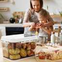 Olimingse Bread Box For Kitchen Countertop, Airtight Bread Storage Container, Bread Keeper For Homemade Bread, Cookies, Cereal, Fruits, 10L White.