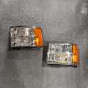 DWVO Headlights Assembly Compatible with 20072013 GMC Sierra 1500/20072014 Sierra 2500HD 3500HD Chrome Housing Amber Reflector Clear Lens