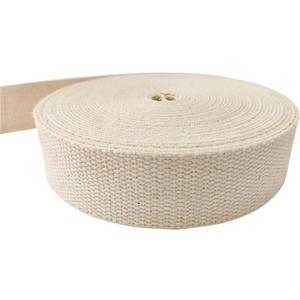 Abbaoww 11 Yards Natural Heavy Cotton Webbing 1.5 Inch for Sewing DIY Craft Bags Making Outdoor Supplies (1.5 Inch)