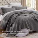 Bedsure Oversized King Quilts - Lightweight Bedspreads Oversized King Size with Basket Weave Pattern, Soft Quilt Bedding Set, Grey Comforter Set Coverlet 2 Pillow Shams (120" x 120") | Skin-Friendly Soft, All-Season Comfort, Breathable, Lightweight, Machine Washable