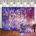 Purple Light Spots Backdrop Dreamy Glitter Dots Halos Photography Background Girl Birthday Party Baby Shower Decor Banner Video Photo Studio Props (7x5FT)