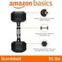 Amazon Basics Rubber Hex Dumbbell Hand Weight, 35LB, 1 piece