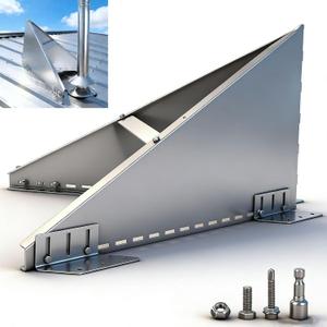 304 Stainless Steel Roof Snow Diverter Snow Guards,Snow Splitter for Metal Roofs,Roof Vent Snow Guard，forprotection Stack Pipes and Chimneys Roof（Universal Adjustable Angle，Brushed Surface）