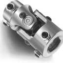 Steering U Joint 1" DD X 3/4" DD Single Steering Shaft U Joint Coupler Chrome Universal Coupling