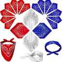 ILHSTY 60 Pcs Women Men Paisley Bandanas Bulk Unisex Bandanas Head Cowboy Scarf Necktie handkerchief Party Supplies