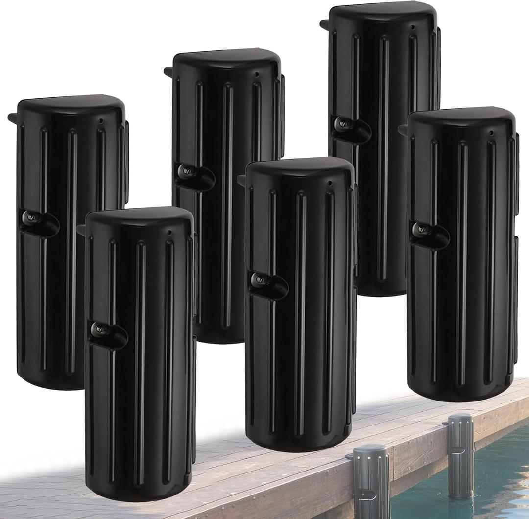 OCEANBROAD Boat Bumpers for Docking, Boat Dock Bumpers for Edge & Side, Marine Fender Guard with Stainless Steel Hardware, UV-Resistant PVC, Vertical Dock Protection for Straight Edge Installation