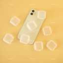 AUEAR, 40 Pack Mini Square Storage Containers Box with Hinged Lid Clear Earplugs Plastic Transparent for Tiny Bead Jewelry