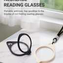 TERAISE Reading Glasses Pendant Necklace Readers Lightweight Portable Anti-loss Reading Glasses with Exquisite Case for Women