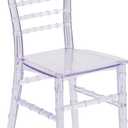 Flash Furniture Childs Transparent Crystal Resin Party and Event Chiavari Chair for Commercial & Residential Use (Set of 1, Clear)