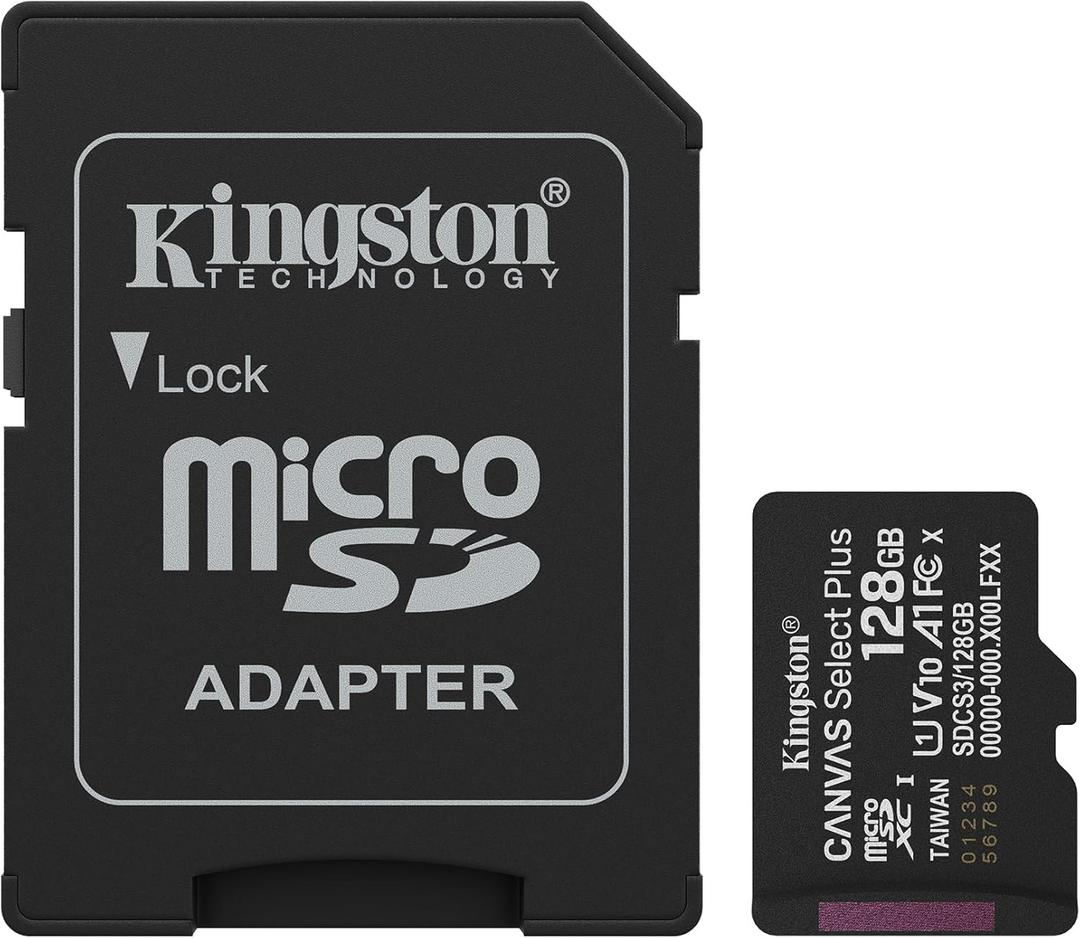 Kingston 128GB Canvas Select Plus microSD Card | Up to 150MB/s | Class 10, UHS-I, U1, V10, A1 | SDCS3/128GB