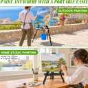 Easel Stand for Painting Artist Easel Stand Adjustable Height 20" to 61" Metal Tripod Art Easels Stand for Painting Canvases Tabletop Floor Art Easel Stand with Tray, Bag, Folding Keg, Black, 1Pack