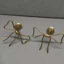 Kathfly 2 Pcs Bow Curtain Holdbacks Gold Metal Curtain Tiebacks Wall Mounted Bow Wall Hooks Pull Back Hooks Decoration for Office Bedroom Living Room Home Decorative