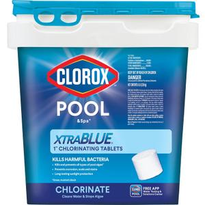 Clorox Pool&Spa XtraBlue 1 Swimming Pool Chlorinating Tablets, Kills Bacteria & Stops Algae, Perfect for Small Pools (5 LB)