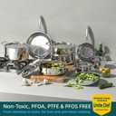 Umite Chef Stainless Steel Cookware Set, 5 Ply 14 Piece Stainless Steel Pot and Pan Set-Induction, Heavy Chef Quality, Oven Safe | Professional Kitchen Cooking Appliances, PFOA, PTFE & PFOS Free