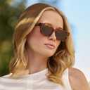 WearMe Pro - Women's Polarized Rectangular Sunglasses, Narrow Acetate Frame, Durable 5-Barrel Hinges, Hand-Polished Finish