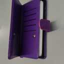 Varikke for Galaxy S23 Ultra Wallet Case Detachable with Card Holder for Women, Glitter PU Leather Strap Magnetic Flip Wallet Removable Phone Case Cover for Samsung Galaxy S23 Ultra 6.8", Dark Purple