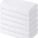 Homaxy 100% Cotton Waffle Weave Kitchen Towels - 6 Pack Soft and Absorbent Dish Towels - 16 x 26 Inches Quick Dry Hand Towels - White