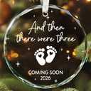 Gifts for Expecting Parents - Expecting Parents to Be Unique Gifts - Baby Pregnancy Announcement Gift Ideas for Husband, Family - Baby Ornament 2026 - Glass Pregnancy Announcement Ornament