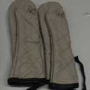 ARCLIBER Oven Mitts 1 Pair of Quilted Lining,Heat Resistant Kitchen Gloves,Classic Flame Oven Mitt Set,Grey 13 Inches (Gray)