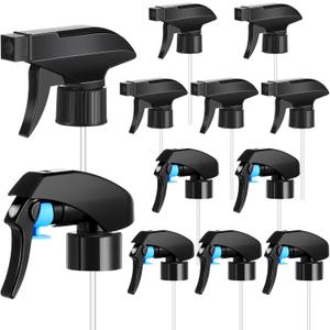 12 Pcs Spray Bottle Nozzle Replacement for Glass Bottles, Universal Spray Tops, Mist Stream Sprayer Fit Standard 28/400 Neck 8-32 oz Ideal for Amber Glass Containers, Plants, Hair, Essential Oils