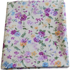 Cotton Fabric by The Yard for Sewing DIY Crafting Fashion Design Printed Floral Washable Cloth Bundles Voile;Full Width cuttable39 x 63inches (100x160cm) (Spring Purple Flowers)