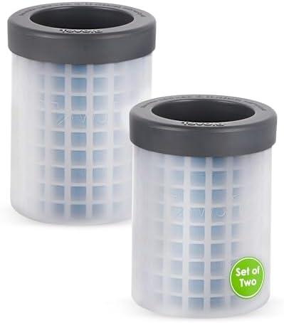 Tovolo Mini Ice Cylinder Set of 2 – Easy Squeeze and Release Mini Ice, BPA-Free Silicone, 200 Mini Cubes Each, Leak Proof, Dishwasher Safe, Compact Design for Freezer Storage