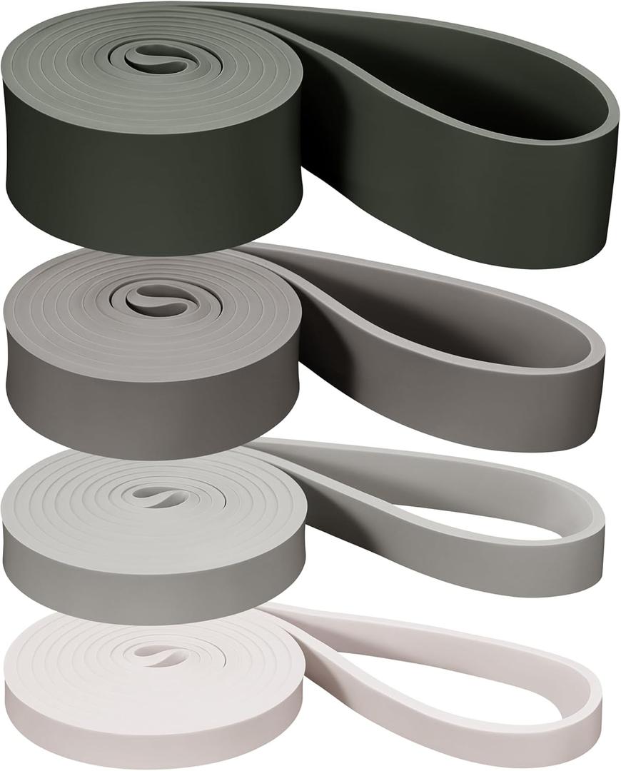 Retrospec Lift Resistance Pull Up Assistance Band Set for Working Out, Home Fitness, Toning, Stretching. Physical Therapy, Muscle Training & Exercise - Lightweight & Portable for Men & Women (Cobblestone)