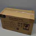 M MCIRCO [5-Pack, 36 oz] Glass Meal Prep Containers 3 Compartment with Lids, Glass Lunch Containers,Food Prep Lunch Box,Bento Box,Microwave, Oven, Freezer, Dishwasher (4.5 Cups) (Gray)