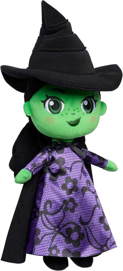 WICKED Universal Small 14-inch Plush Elphaba Doll, Easter Basket Fillers, Gifts, Presents, Toy for Fans, Collectors, Teens, Girls, Kids, Ages 3 and Up