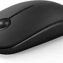 VssoPlor Wireless Mouse, 2.4G Slim Portable Computer Laptop Mouse with Nano Receiver Quiet Silent Optical Mice for Notebook, PC, Laptop, Computer-Black