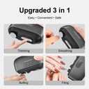 Electric Nail Clipper 3-in-1 with LED Light, Nail Trimming, Filing & Polishing, Magnetic Cover, Wide Opening for Thick Nails, Type-C Charge, Safe for Kids, Adults & Seniors, Black