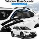 Crosstrek Rain Guards - Window Visors for Subaru Crosstrek 2018-2023/Subaru Impreza Hatchback 2017-2023, Out-Channel Side Window Rain Guards for Impreza, 4PCS, Black, Car Accessories