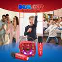 Mini Karaoke Machine Toys Gifts: Kids Toys Birthday Gifts for 4 5 6 7 8 9 Years Old Girl Boy LED Portable Bluetooth Speaker with 2 Wireless Microphone Girl Gift Age 3-12+