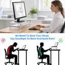 Acrylic Monitor Stand Riser Acrylic Laptop Stand Clear Computer Stand Laptop Riser with Storage Desk Organizer Accessories for Home and Office