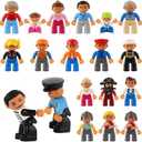 Minifigures Pack, 19PCS People Figures Only Series Building Block, Kids Mini Action Figures for Christmas Stocking Stuffers, Xmas Toys Figures Minifigs Gifts, Birthday Party Favors for Boys and Girls