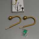 Hion Curtain Holdbacks Gold 2pcs, Curtain Tiebacks Wall Mounted Curtain Hooks Holders for Drapes