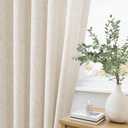 Aersas Short Natural Pinch Pleated Linen Kitchen Curtains 24 Inch Length 2 Panels Set Farmhouse Cafe Light Filtering Small Half Window Drapes for Bathroom Laundry Room RV 26x24