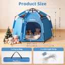 Extra Large Kids Play Tent with LED Strip Lights Pop Up Playpen, 80.7 x 38.97 x 50.78 inches