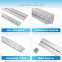Heavy Duty Piano Hinge 30 Inch x 3 Inch Width Stainless Steel Piano Hinge 2 Pack 0.060'' Thick Continuous Hinge for Heavy Duty Cabinet Furniture Metal Plate Door Toolbox Wooden Box Industrial Project
