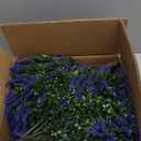 Artificial Lavender Topiary Ball Tree 25" with Ground Spike, Set of 2 Artificial Boxwood Bushes for Faux Shrubs, Fake Evergreen Faux Plant for Indoor Outdoor Porch Garden -UV Resistant Fade-Proof