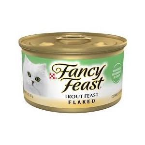 Fancy Feast Purina Wet Cat Food Flaked Trout Feast - 3 oz. Cans (Pack of 12) BBD: 06/2028