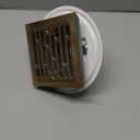 4 Inch Tile-in Champagne Bronze Shower Drain Fit for 2" PVC Pipe (Dia. 2-3/8 in) Removable SUS304 Stainless Steel Strainer Cover with Copper Layer, Champagne Gold DT062412-CZ Five Free Replacement