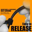 Reusable Zip Ties Self-Locking Plastic Wire Ties Electrical Cable Ties 120 Lbs Tensile Strength Releasable Adjustable Nylon Cable Zip Ties 100 PCS 6+8(Small)+8+10 Inch x0.3inch