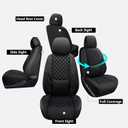F150 Seat Covers 2015-2026 Full Set, Truck Interior Sets with Lumbar Support Custom Fit for Ford F150 2015-2026, F250/F350/F450 2017-2026 Super Duty Crew Cab XLT XL Lariat Platinum, Black