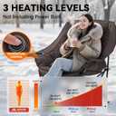 Oversized Heated Camping Chair with 3 Levels Temperature 2 Pack, Brown | Fully Thick Padded Camping Chair Comfortable Camping chair for Adults Heated Chair for Outdoor Use (Battery Not Included)