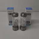 Hydrogen Water Bottle Generator 2 Pack 2025 w SPE/PEM Tech Water Ionizer, Portable Hydrogenated Water Machine Improve Water in 3 Minutes Hydrogen Rich (Silver)